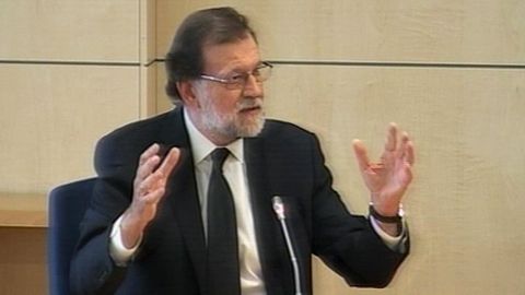 Rajoy declarando como testigo en la Audiencia Nacional por la Gürtel.
