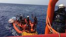 El Ocean Viking rescató este sabado en aguas internacionales, frente a las costas de Libia, a 85 personas, cuatro de ellas niños