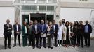 El conselleiro de Sanidade, en el centro, acudió a la presentación de la prueba piloto del Proxecto Galion en el centro de salud de Mariñamansa en Ourense.