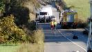 Accidente de trfico en la carretera entre Avils y Luanco