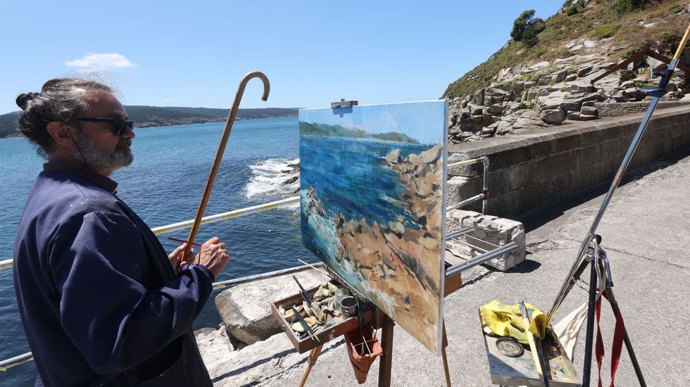 El certamen de pintura Fernando lvarez de Sotomayor, en imgenes!.El dolmen de Leira Raparada, situado en la parroquia de Vilatn