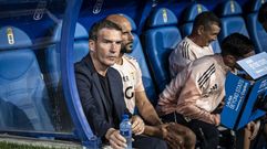 Luis Carrin, antes del Oviedo-Espanyol