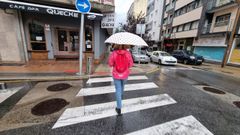 La lluvia oblig a utilizar paraguas este lunes en Pontevedra