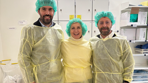 Romero, Pi�eiro e Insua, durante las jornadas de intercambio de conocimiento de CEMTex en Aarhus.