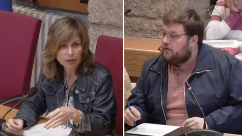 La alcaldesa Nava Castro (PP) y el portavoz del BNG, Miguel Bouz�