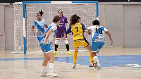 Kmagen de archivo de un partido  del Marín Futsal esta temporada en A Raña