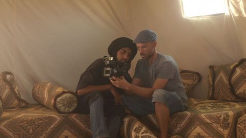 Domnguez Sern chegou por primeira vez aos campamentos saharaus para impartir clases de cinema como profesor voluntario