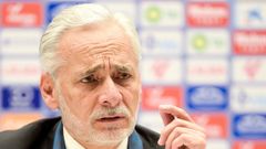 Jess Martnez, en la sala de prensa del Carlos Tartiere