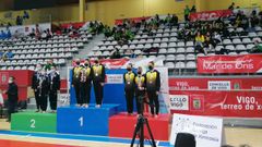 Formaciones del Burgas en el podio snior de la Copa Galicia Internacional de gimnasia acrobtica