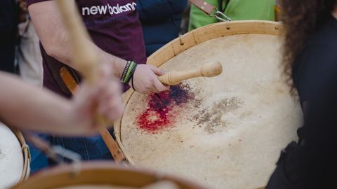 Domingo de entroido en Viana do Bolo.Jornada grande para folións y boteiros.