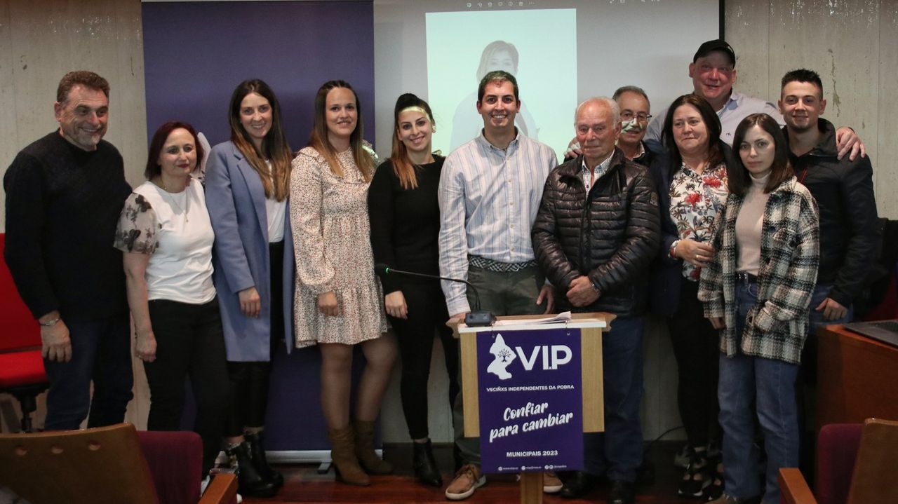 Integrantes de la candidatura de VIxP, encabezada por Eloy Sobrido.