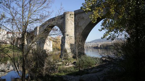 El puente romano de Ourense en una imagen tomada esta semana