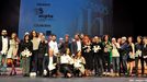 Profesionales de la escena asturiana durante una entrega de los Premios Oh!