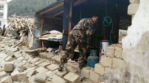 El terremoto también ha llegado al Tibet, donde ha provocado derrumbes y víctimas.