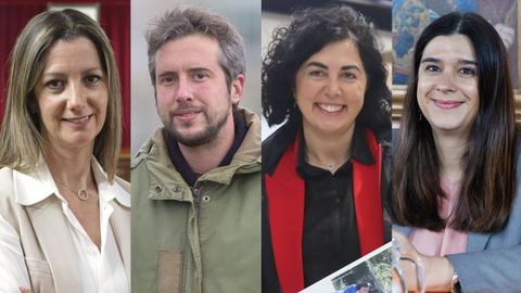 De izquierda a derecha: Lara Méndez, Rubén Arroxo, Elena Candia y Olga Louzao