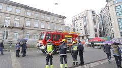 Los bomberos de Pontevedra presentan su nuevo camión nodriza del servicio de extinción de incendios