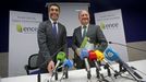 El delegado territorial de la Xunta en Pontevedra, Luis Lpez, y el delegado territorial de Ence en Galicia, Antonio Casal, este jueves