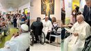 El papa Francisco, a su salida del hospital