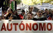 Manifestacin de autnomos en Madrid.