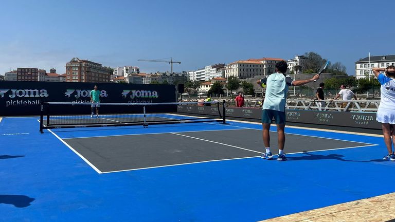 Las mejores imágenes de la presentación del Trofeo Abanca de pickleball que se celebra el fin de semana en A Coruña