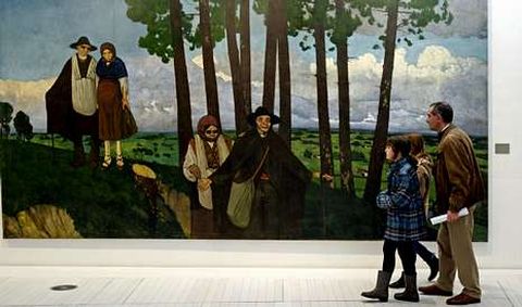 La valiosa coleccin de obras de Castelao se exhibe ahora en dos amplias salas del nuevo espacio del Museo de Pontevedra.