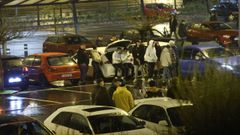 Imagen de archivo de una quedada de coches en el prking del centro comercial de As Termas, en Lugo