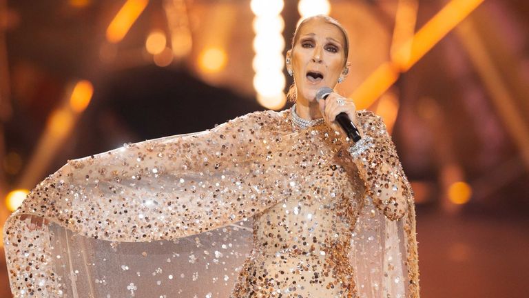 Celine Dion, en el desfile de Elie Saab