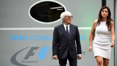 Ecclestone y su mujer, Fabiana, en una foto del 2014