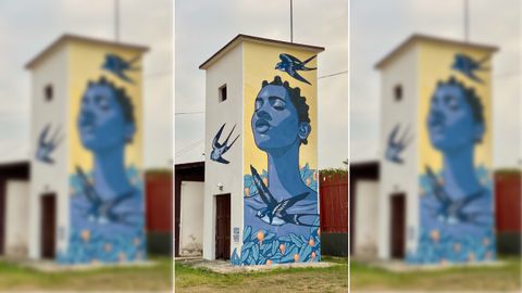 Mural realizado en Guinea Ecuatorial