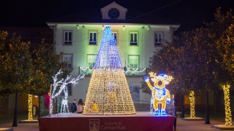 Iluminacin navidea en Camarias, el pasado 2019