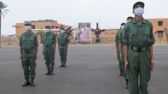 Archivo. Nuevos reclutas comienzan su formacin en la Base de la escuela de las Fuerzas Areas en Marrakech