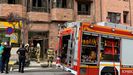 Incendio en un inmueble de la calle Silla del Rey de Oviedo 