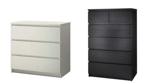 Muebles de Ikea de la serie Malm