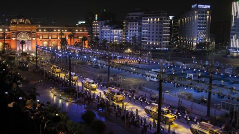 Las inmediaciones del Museo Egiocio y la plaza Tahrir permanecieron cerradas a trfico y peatones.