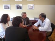 Rueda tuvo una charla de trabajo con el alcalde de Oza-Cesuras, con la presencia de Beln do Campo y Diego Calvo