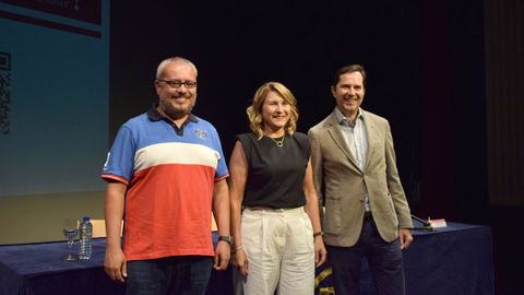 César Fernández, Olga Mojón Costela y Jacobo Sutil, en la presentación 