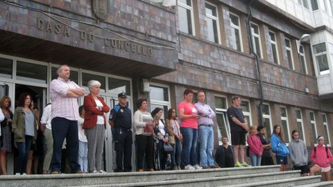 Minuto de silencio convocado por el concello en Vilalba, Lugo