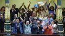 Miembros del colectivo LGTBI, en el hemiciclo, tras aprobarse la ley trans