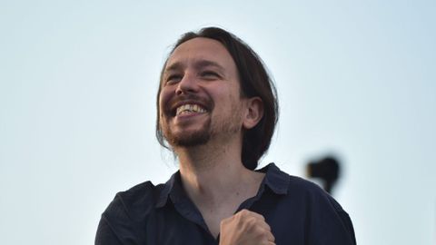 Pablo Iglesias, en el acto final de Unidos Podemos en Madrid.