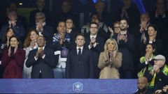 Emmanuel Macron, durante la final de la Copa de Francia de ftbol en la que fue abucheado