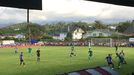 Los jugadores del Real Oviedo y la Ponferradina durante el amistoso