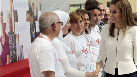 La reina Letizia presidiendo en Madrid el acto institucional de conmemoracin de los 150 aos de la accin humanitaria de la Cruz Roja. 