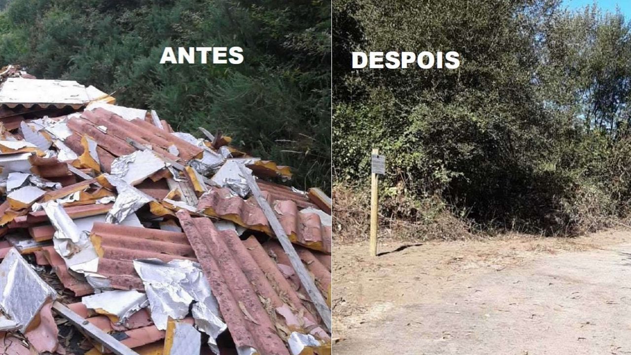 Comparativa de un vertido de materiales de construccin en un vertedro de Ordes