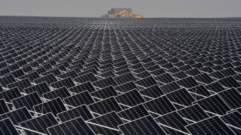 Paneles solares en Yinchuan, regin autnoma de Ningxia Hui (China)
