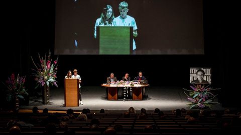 Lorena y Daniel Carnero ejercieron de presentadores en las jornadas de novela negra