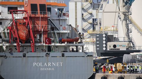 El Polarnet fue el primer barco con cereal ucraniano en llegar a destino tras atracar en Turquía