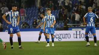 Diego Gmez, nmero 31, en su debut en partido oficial con el Deportivo.