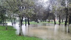 Inundaciones en el parque Freixeiro de Narn