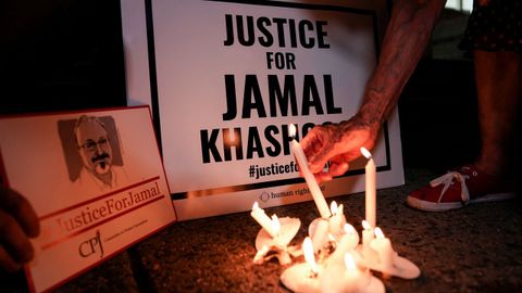 Vigilia ante la Embajada de Arabia Saud en Washington en el primer aniversario del asesinato de Khashoggi