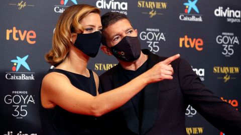 Los presentadores del evento, la periodista María Casado y el actor Antonio Banderas.